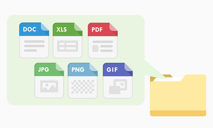 ⑨様々なファイル形式でも保存可能